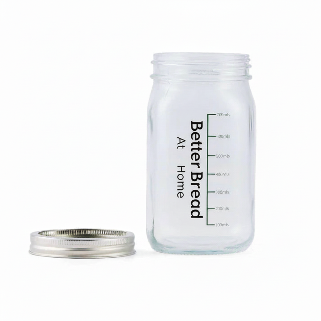 Better Bread At Home Sourdough Starter Jar - All Black Text